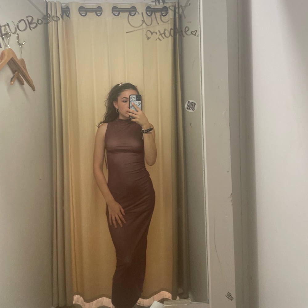 urban outfitters body con mesh maxi dress